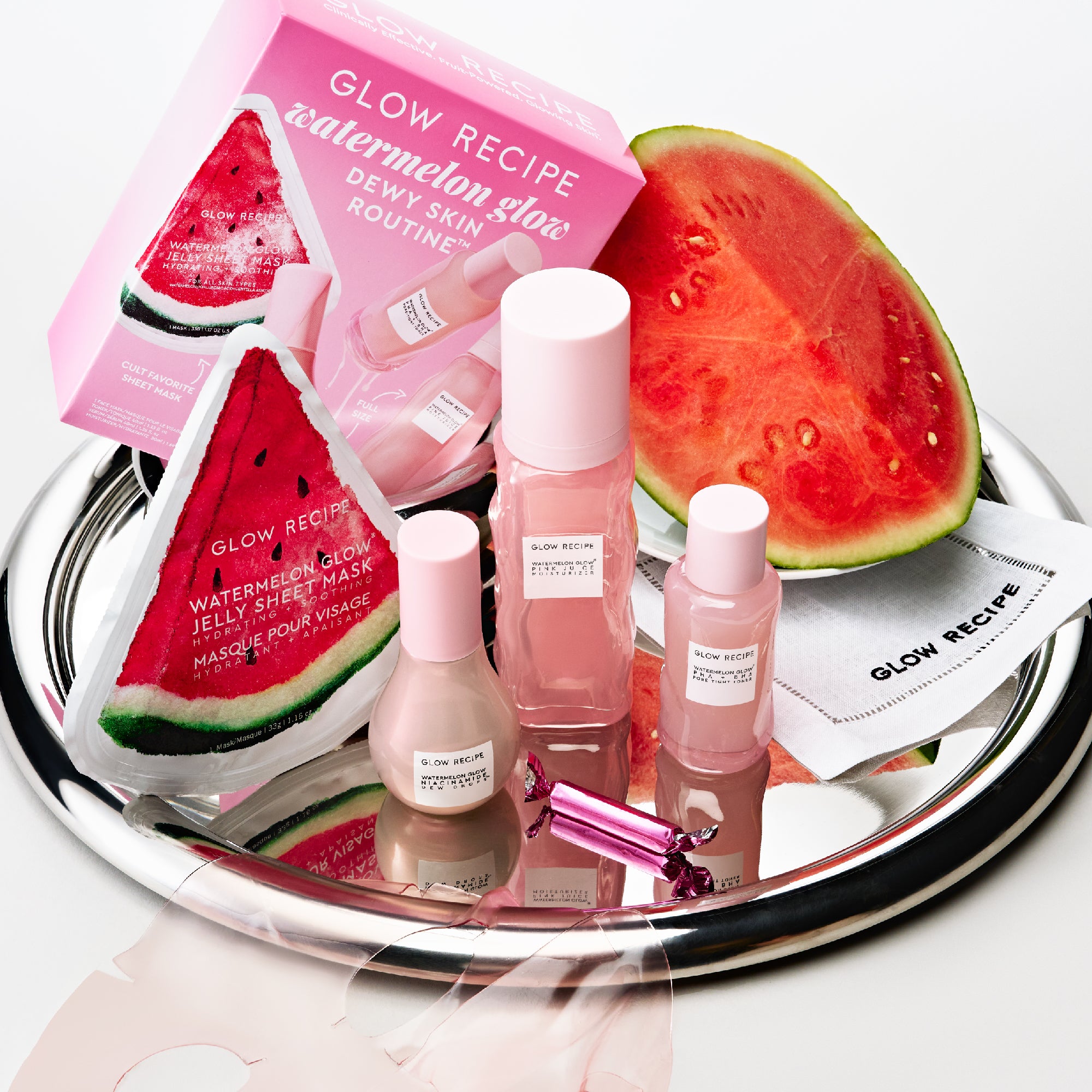 グローレシピ　WATERMELON GLOW NIACINAMIDE 4個セット Watermelon Glow Dewy Skin Routine