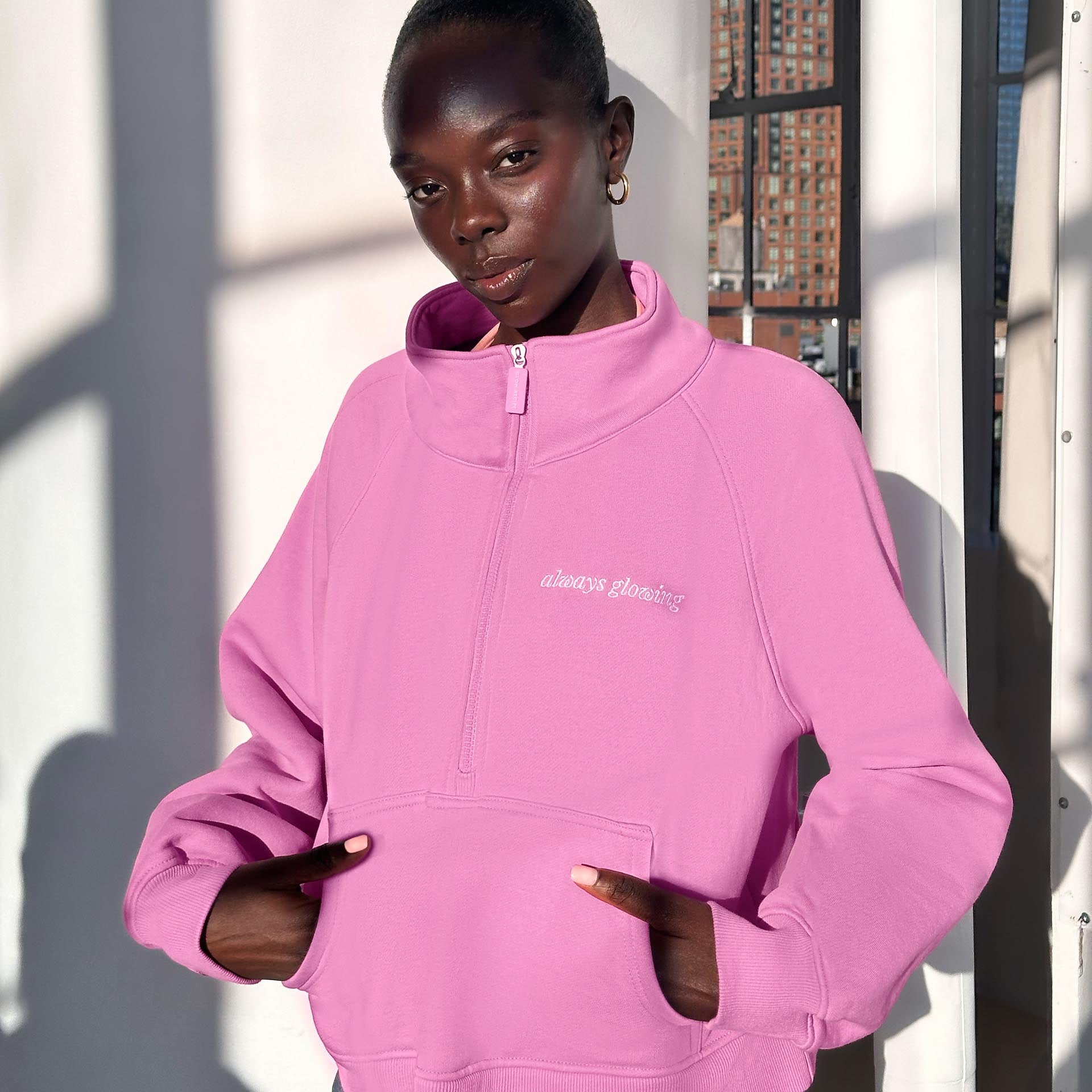 Small Half Zip Sweatshirt Ladies Post Call Women's Half Zip In